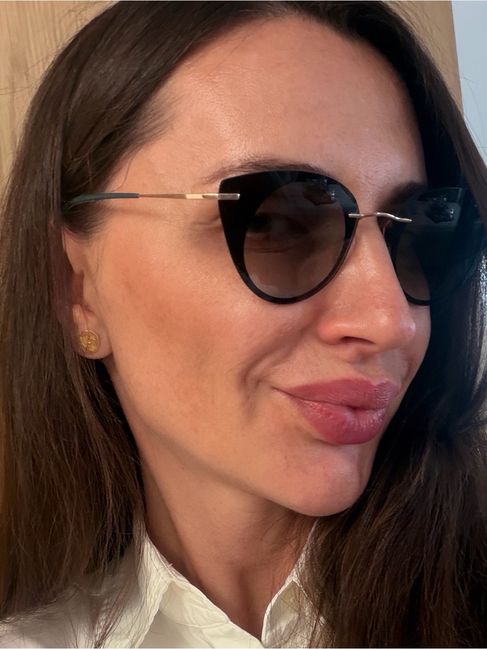 Silhouette Black Frame Sunglasses with Yellow Temples and Gold Bridge